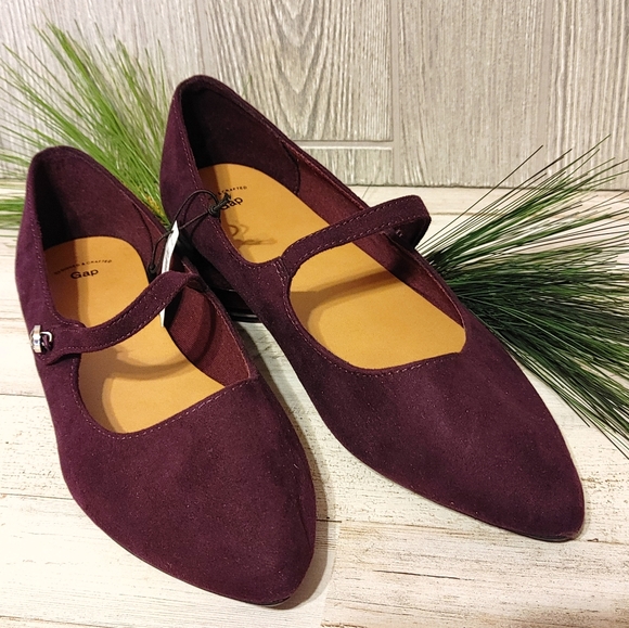NWT Gap flat pointy toe slip on wine color shoe sz 8 - Picture 3 of 9